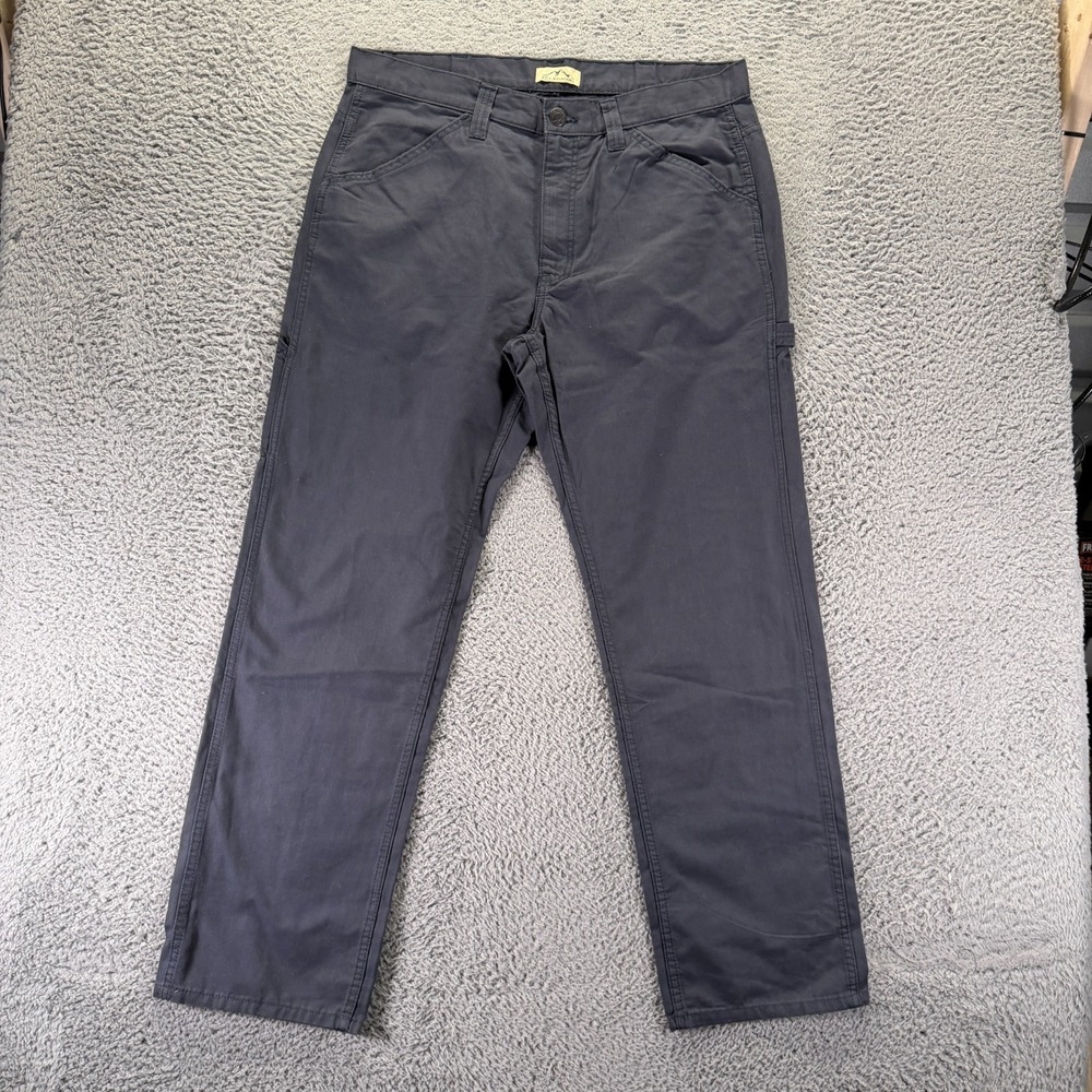 Blue Mountain Pant Mens 36x32 Blue Cotton Canvas Carpenter Straight Leg Workwear